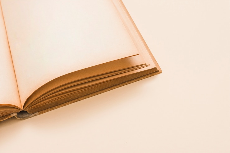Free Photo close up of an open book