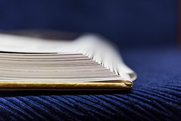 close-up opened book