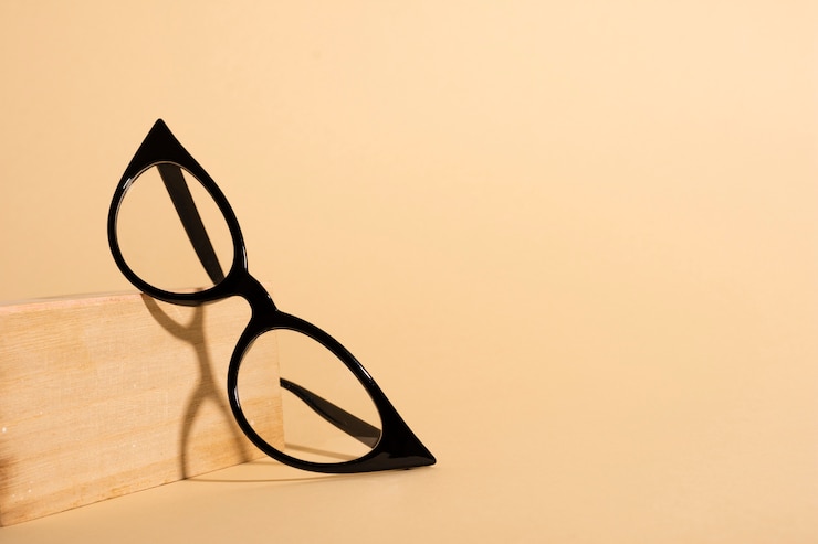 Free Photo close-up optical retro eyeglasses