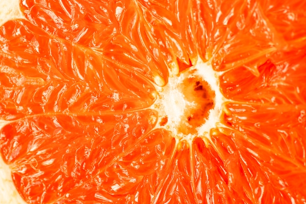 Free photo close-up orange grapefruit pulp