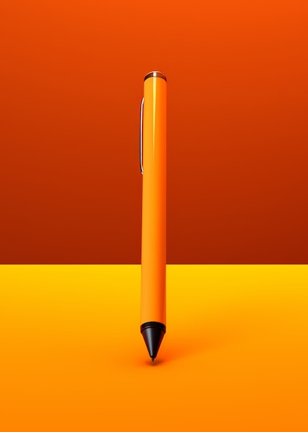Крупный план оранжевой ручки