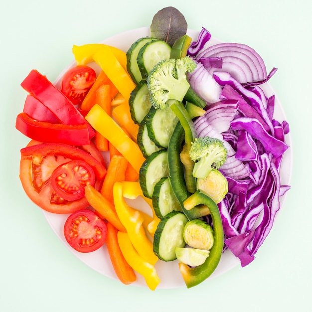 Close-up organic selection of vegetables