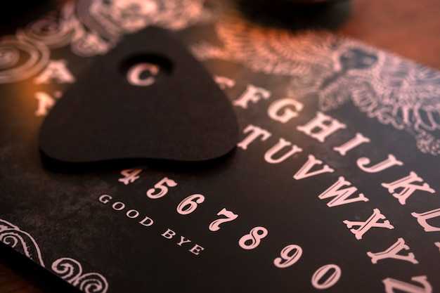 Close up ouija board still life