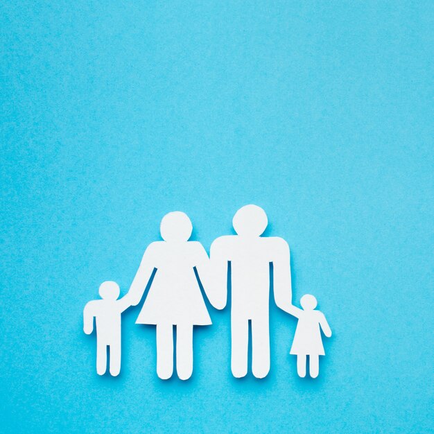 Close-up paper cut family concept