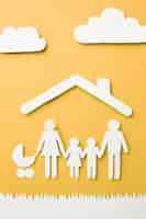 Free photo close-up paper cut family concept