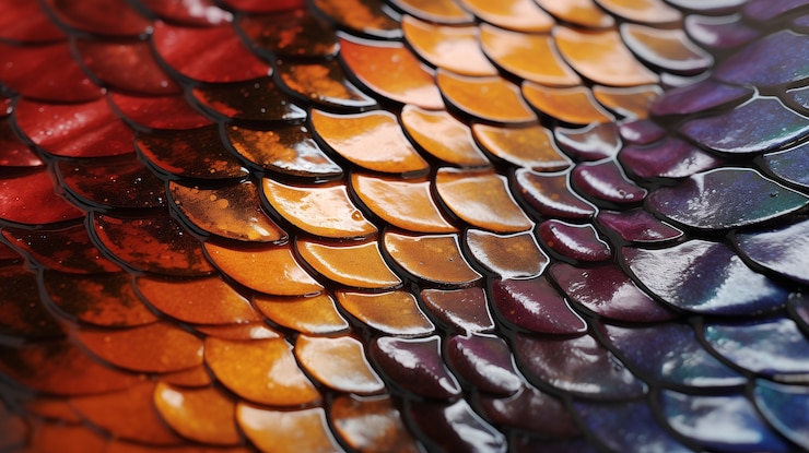 Free Photo close up on  pattern of scales