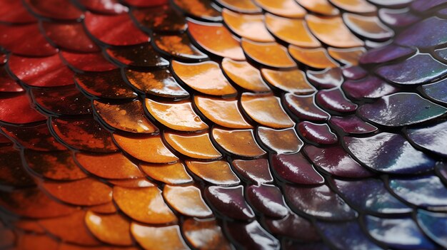 Close up on  pattern of scales