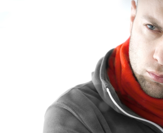 Close-up of pensive young man