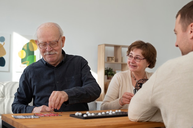 Close up people playing game