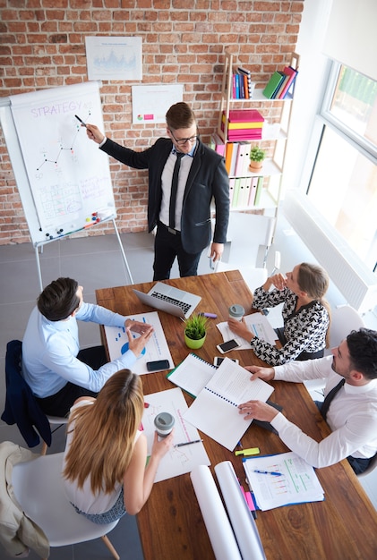 Close up on people working in the office