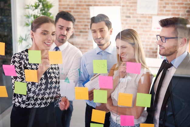 Close up on people working in the office