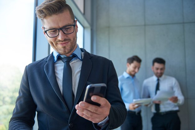 Close up on people working in the office