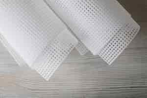 Free photo close up on perforated fabric