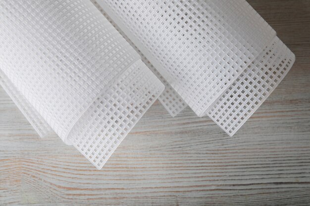 Close up on perforated fabric