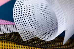 Free photo close up on perforated fabric