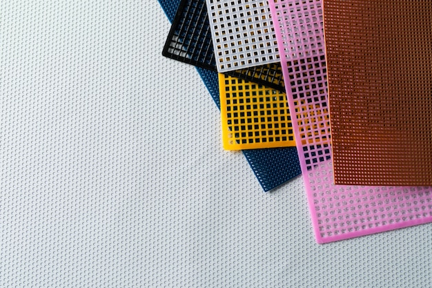 Free photo close up on perforated fabric