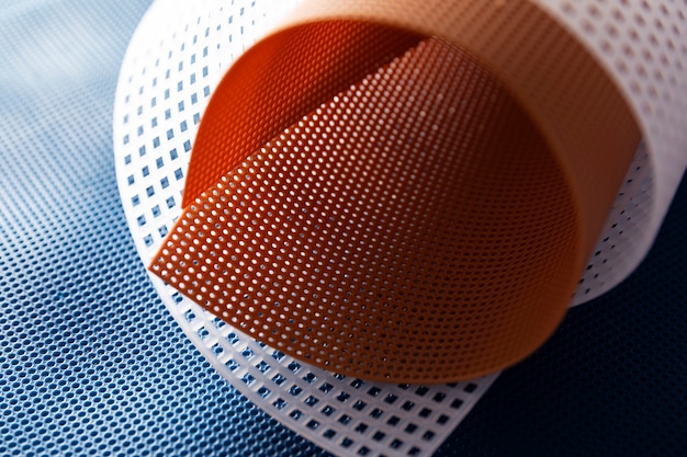 Free photo close up on perforated fabric