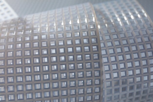 Close up on perforated fabric