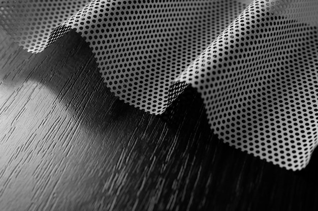 Close up on perforated fabric