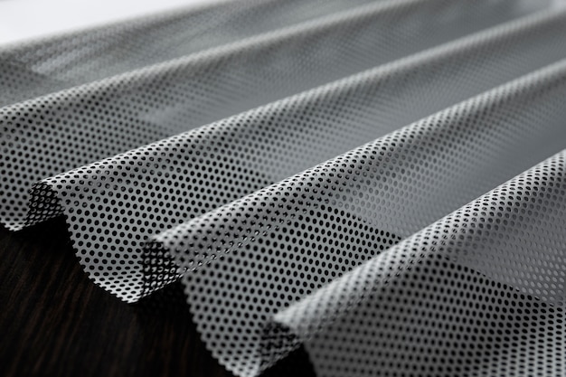 Free photo close up on perforated fabric