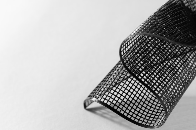 Close up on perforated fabric