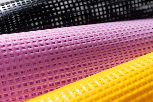 Close up on perforated fabric