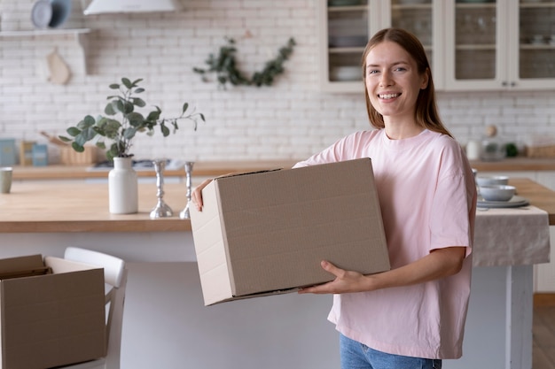 Close up on person making home comfortable