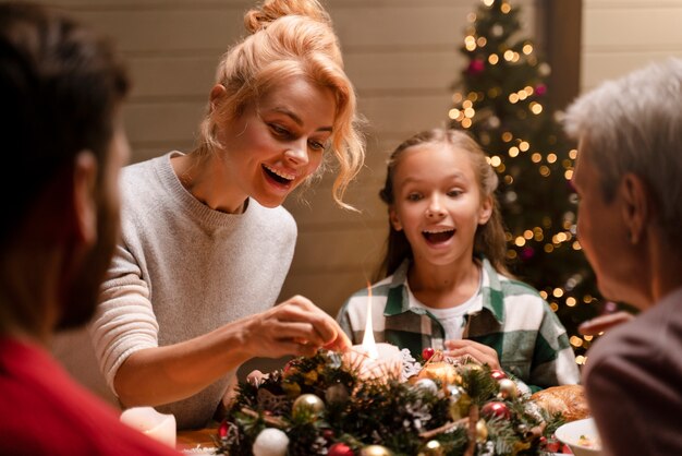 Close up on person preparing the christmas dinner