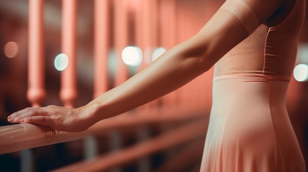 Close-up of person's hands training in gymnastics