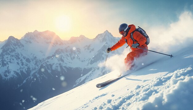 close up on person skiing