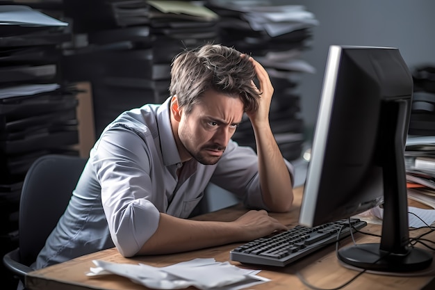 Free photo close up on person suffering from anxiety