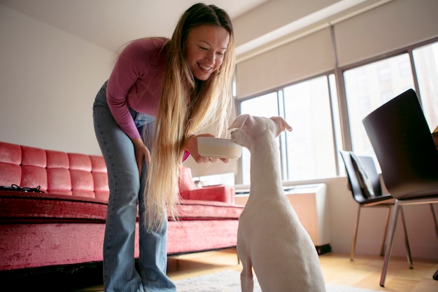 Foto gratuita primo piano sullo stile di vita degli animali domestici