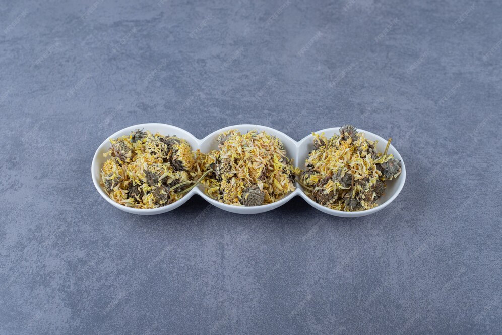 close up photo dry herbs white tray 114579 87535