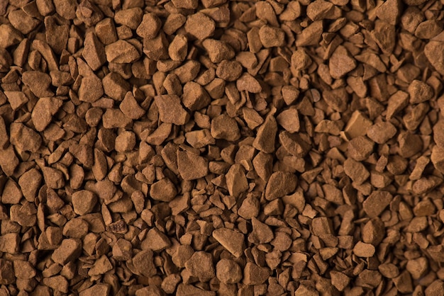 Close up photo of texture of ground coffee