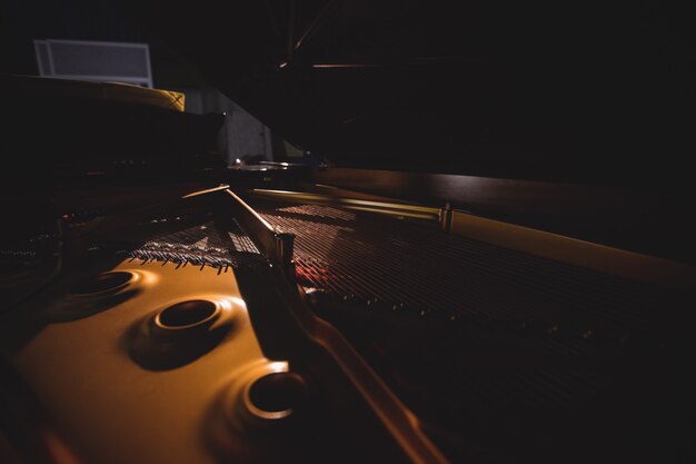 Close-up of piano instrument