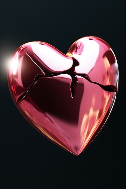 Free photo close up pink broken hearts