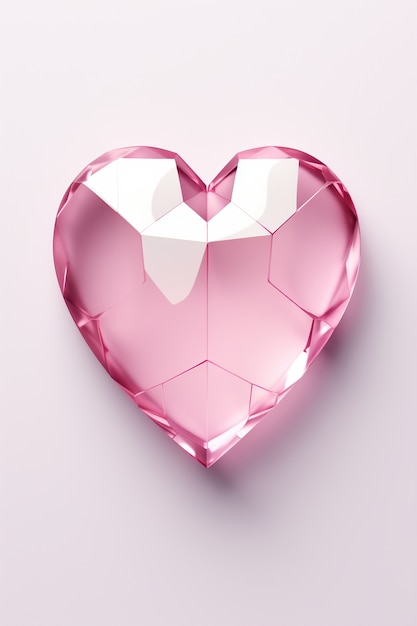 Close up pink broken hearts