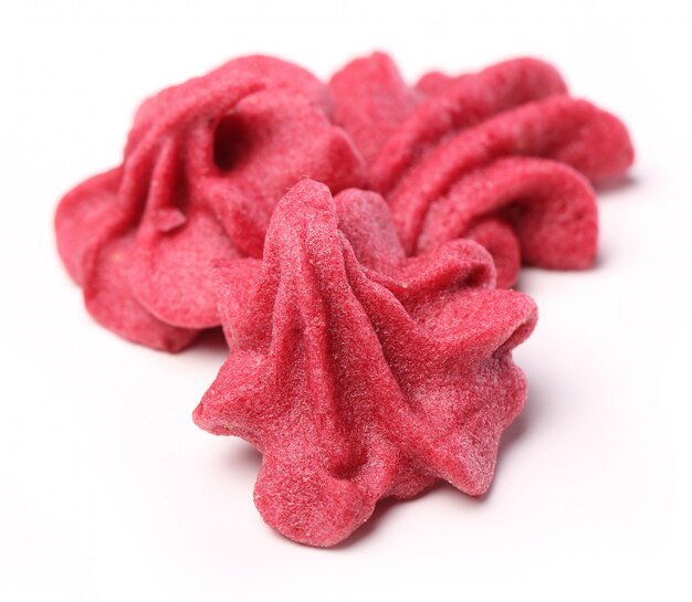 Close up of pink candies