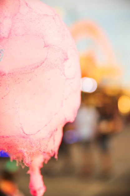 Close-up of pink candy floss