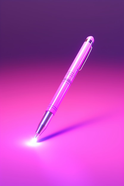 분홍색 펜에 가까이