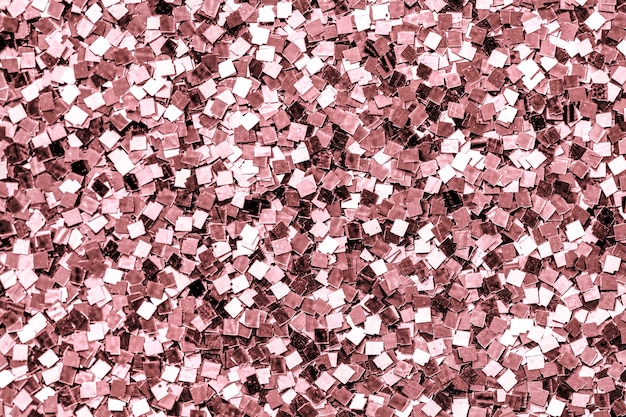 Primo piano di uno sfondo di paillettes rosa