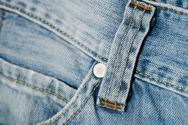 Close-up pocket of denim pants