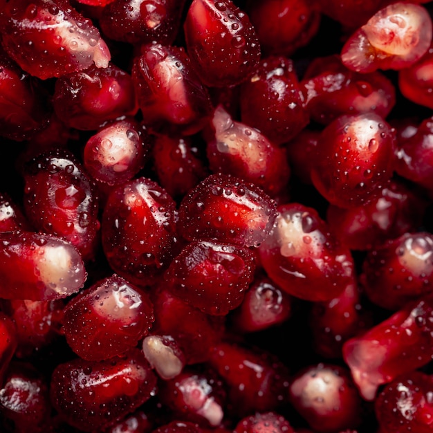 Close-up of pomegranate seeds