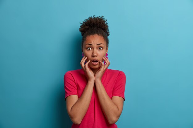 Close up portrait of an attractive young woman isolated