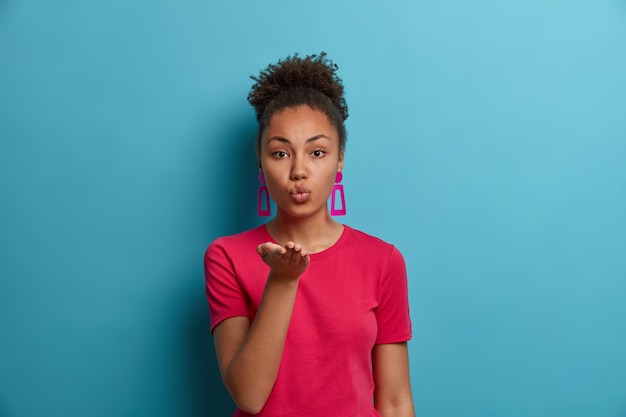 Close up portrait of an attractive young woman isolated