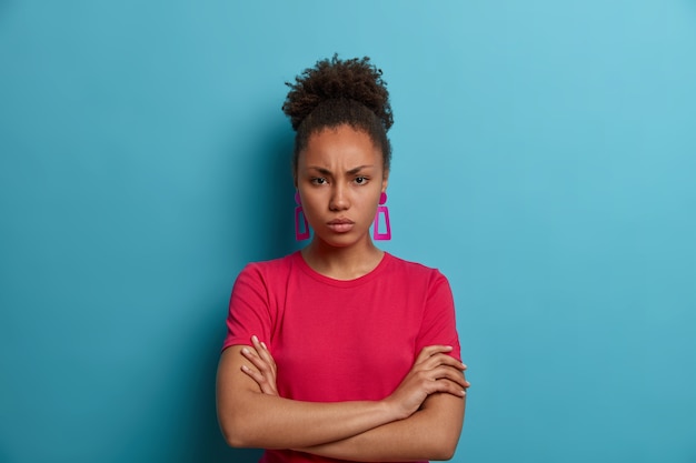 Close up portrait of an attractive young woman isolated