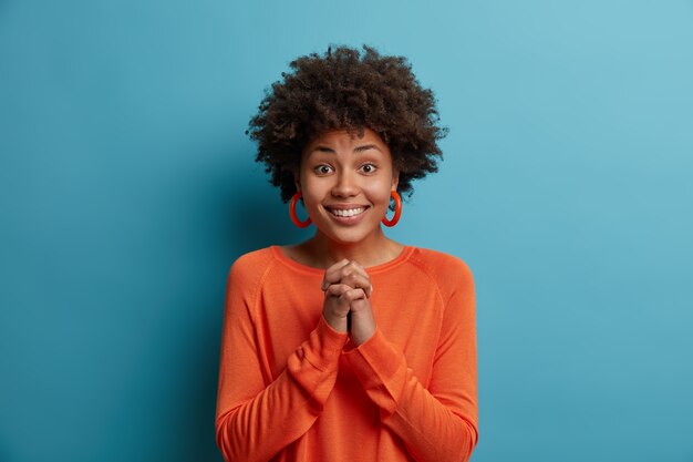 Close up portrait of an attractive young woman isolated