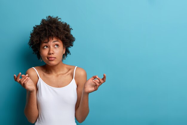 Close up portrait of an attractive young woman isolated