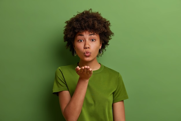 Close up portrait of an attractive young woman isolated