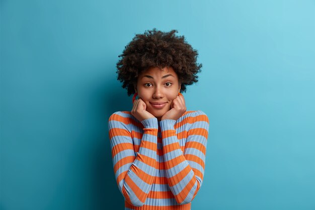 Close up portrait of an attractive young woman isolated